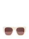 Chloé Naomy Oversize-frame Sunglasses In Beige