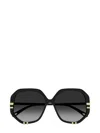 Chloé Logo-debossed Square-frame Glasses In Black