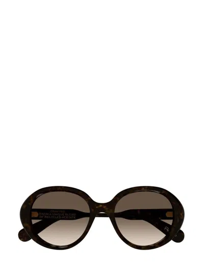 Chloé Eyewear Round Frame Sunglasses In Brown