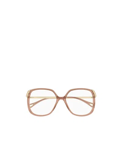 Chloé Eyewear Butterfly-frame Glasses In Brown