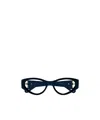 Chloé Eyewear Cat-eye Frame Logo-engraved Glasses In Blue