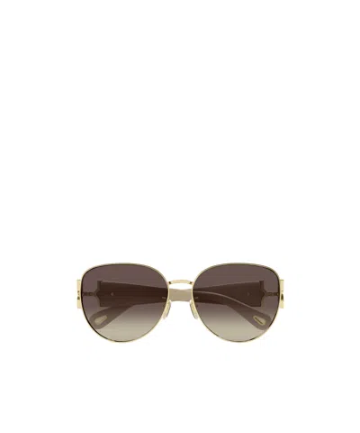 Chloé Geometric-frame Sunglasses In Brown