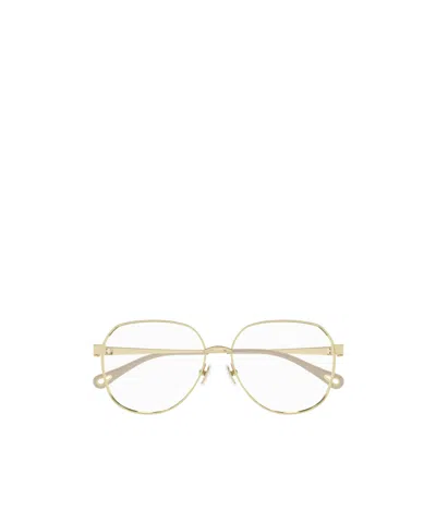 Chloé Round-frame Glasses In Nude