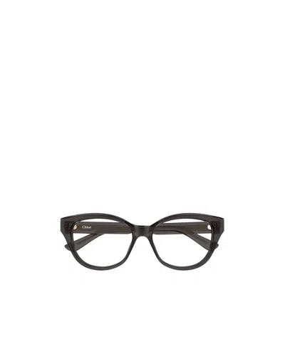 Chloé Eyewear Cat-eye Frame Glasses In Metallic