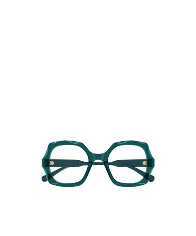 Chloé Eyewear Geometric Frame Glasses In Blue