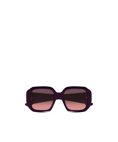 Chloé Eyewear Geometric Frame Sunglasses In Red