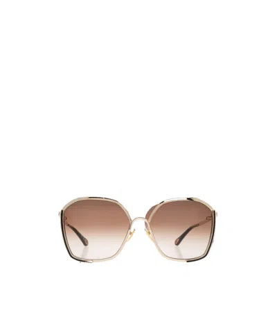 Chloé Eyewear Geometric Frame Sunglasses In Brown