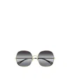 Chloé Eyewear Geometric Frame Sunglasses In Gray