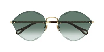 Chloé Eyewear Geometric In Gold