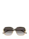Chloé Ombré-effect Square-frame Sunglasses In Grey