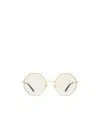 Chloé Eyewear Hexagonal Framed Glasses In White