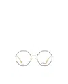 Chloé Eyewear Octagonal Frame Glasses In White