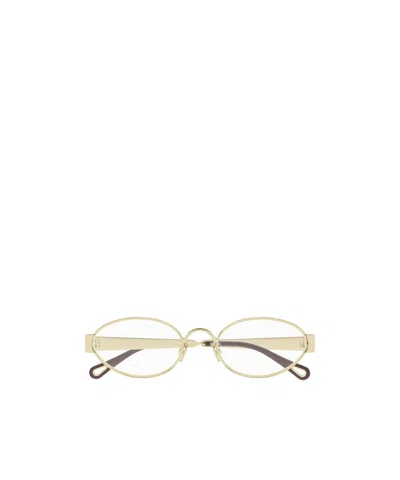Chloé Eyewear Oval Frame Glasses In Gold