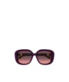 Chloé Eyewear Oval-frame Sunglasses In Purple
