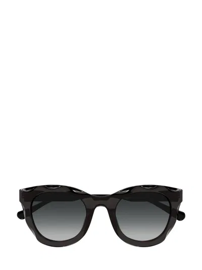 Chloé Eyewear Butterfly Frame Sunglasses In Grey