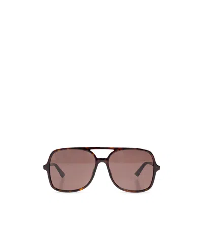Chloé Eyewear Pilot Frame Sunglasses In Brown