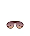 Chloé Aviator-frame Acetate Sunglasses In Brown