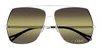 Chloé Gradient Aviator Metal Sunglasses In Silver