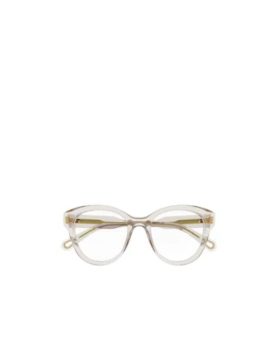Chloé Eyewear Rectangular Frame Glasses In White