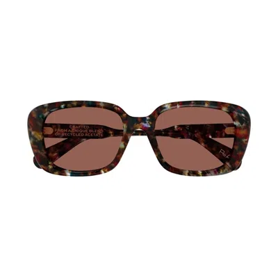 Chloé Eyewear Rectangular Frame Sunglasses In Brown