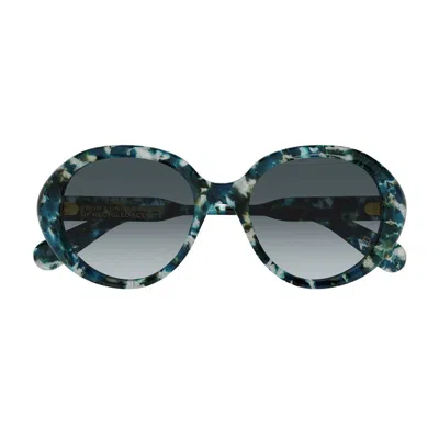 Chloé Eyewear Round Frame Sunglasses In Green