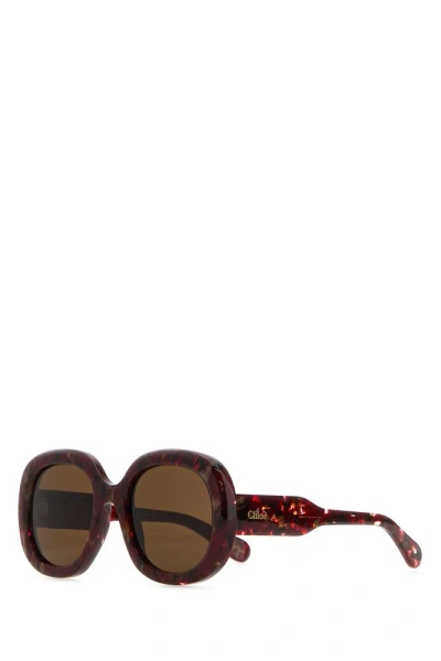 Chloé Eyewear Round Frame Sunglasses In Multi