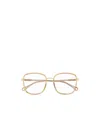 Chloé Oversize Transparent-effect Glasses In Nude