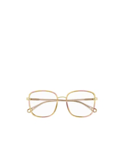 Chloé Oversize Transparent-effect Glasses In Nude