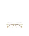 Chloé Eyewear Square-frame Glasses In Gold