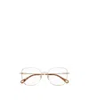 Chloé Eyewear Square-frame Glasses In Gold
