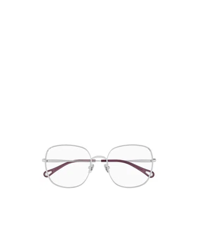 Chloé Eyewear Square Frame Glasses In White