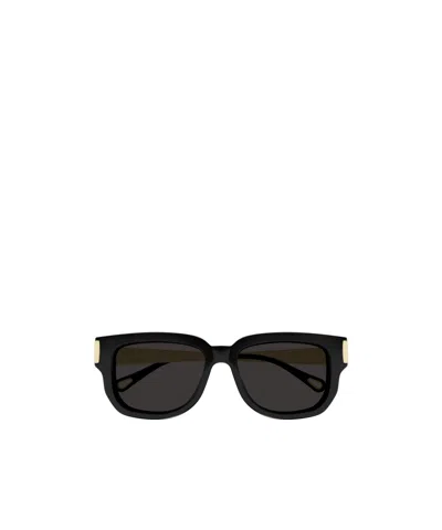 Chloé Eyewear Square Frame Sunglasses In Black