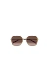 Chloé Eyewear Square Frame Sunglasses In Gold