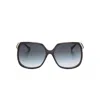 Chloé Aly Square-framed Sunglasses In Black