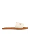 Chloé Logo-print Flip Flops In Ivory