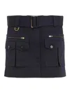 Chloé Cargo Mini Skirt In Blue