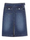 Chloé Denim Midi Skirt In Blue