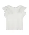 Chloé Ruffled Flounced-sleeve Top In White