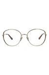 Chloé Fashion 54mm Round Optical Glasses In Silver Silver Transparent