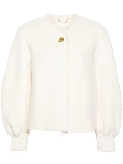 Chloé Fashionable White Wool Blend Short Jacket For Women
