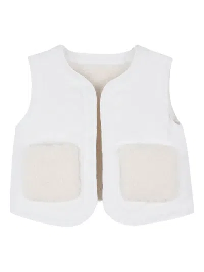 Chloé Babies' Faux-fur Gilet In White