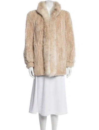 Pre-owned Chloé Faux Fur Jacket In Neutral