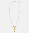 Chloé Golden Shell Pendant Necklace
