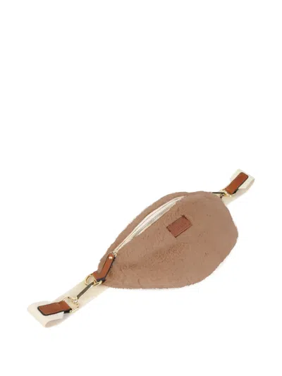 Chloé Kids' Faux-fur Belt Bag In Neutral