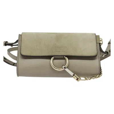 Pre-owned Chloé Faye Beige Suede Shoulder Bag ()