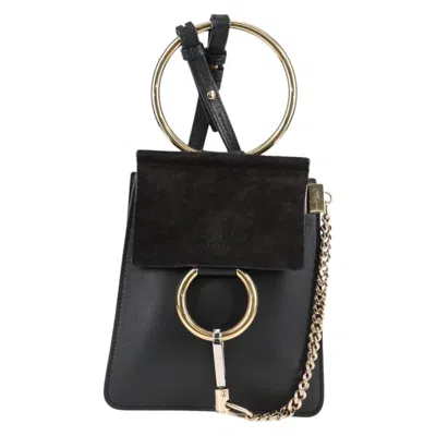 Pre-owned Chloé Faye Black Suede Shoulder Bag ()