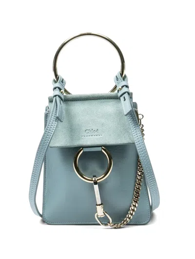Pre-owned Chloé Faye Bracelet Shoulder Bag In Blue