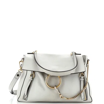 Chloé Faye Day Bag Leather Medium In Blue | ModeSens
