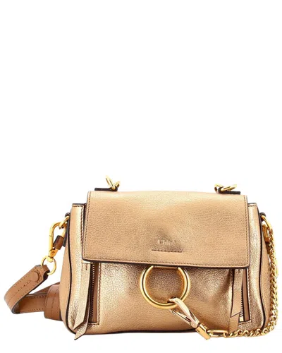 Chloé Faye Day Bag Mini (authentic Pre-loved) In Gold