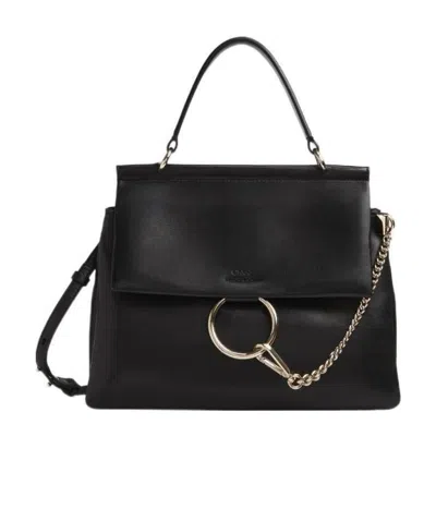 Chloé Faye Medium Shoulder Bag In Black